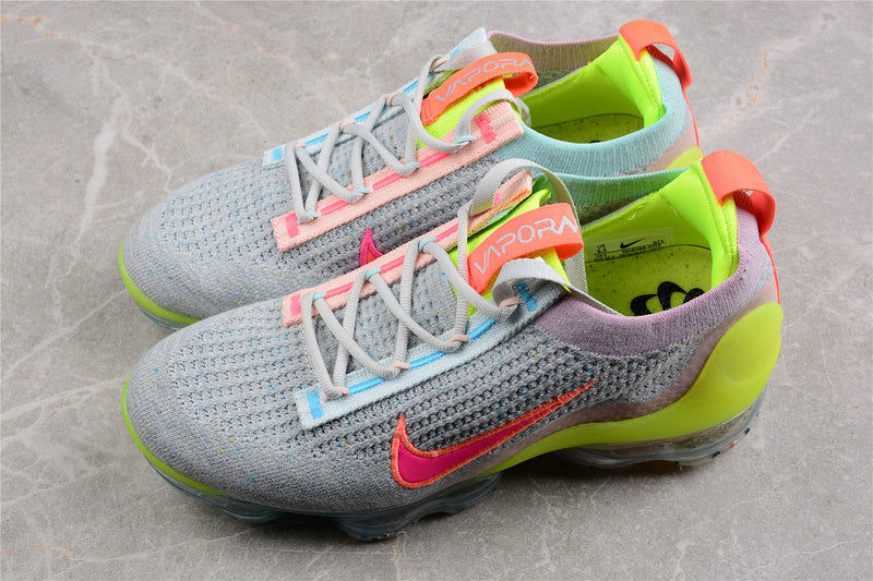 Air Vapormax 2021 Flyknit Neon Photon Dust/Bright Mango Volt-Hyper Pink