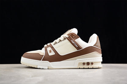 Louis Vuitton Trainer Sneakers Low White-Brown