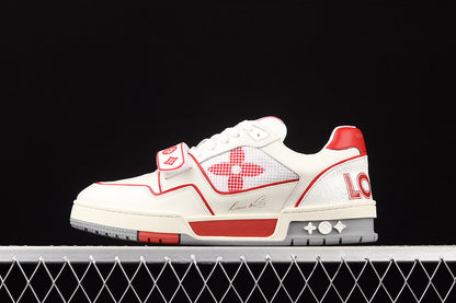 Louis Vuitton Trainer Low 'White Red Mesh'