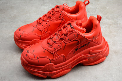 Balenciaga Triple S Red Logo Black