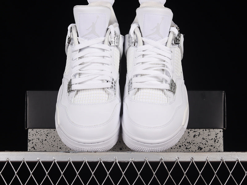 Air Jordan Retro 4 Pure Monkey 2017 White-Pure Platinum