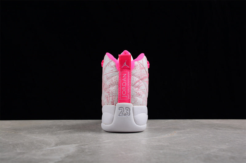 Air Jordan Retro 12 GS White/Artic Punch-Hyper Pink