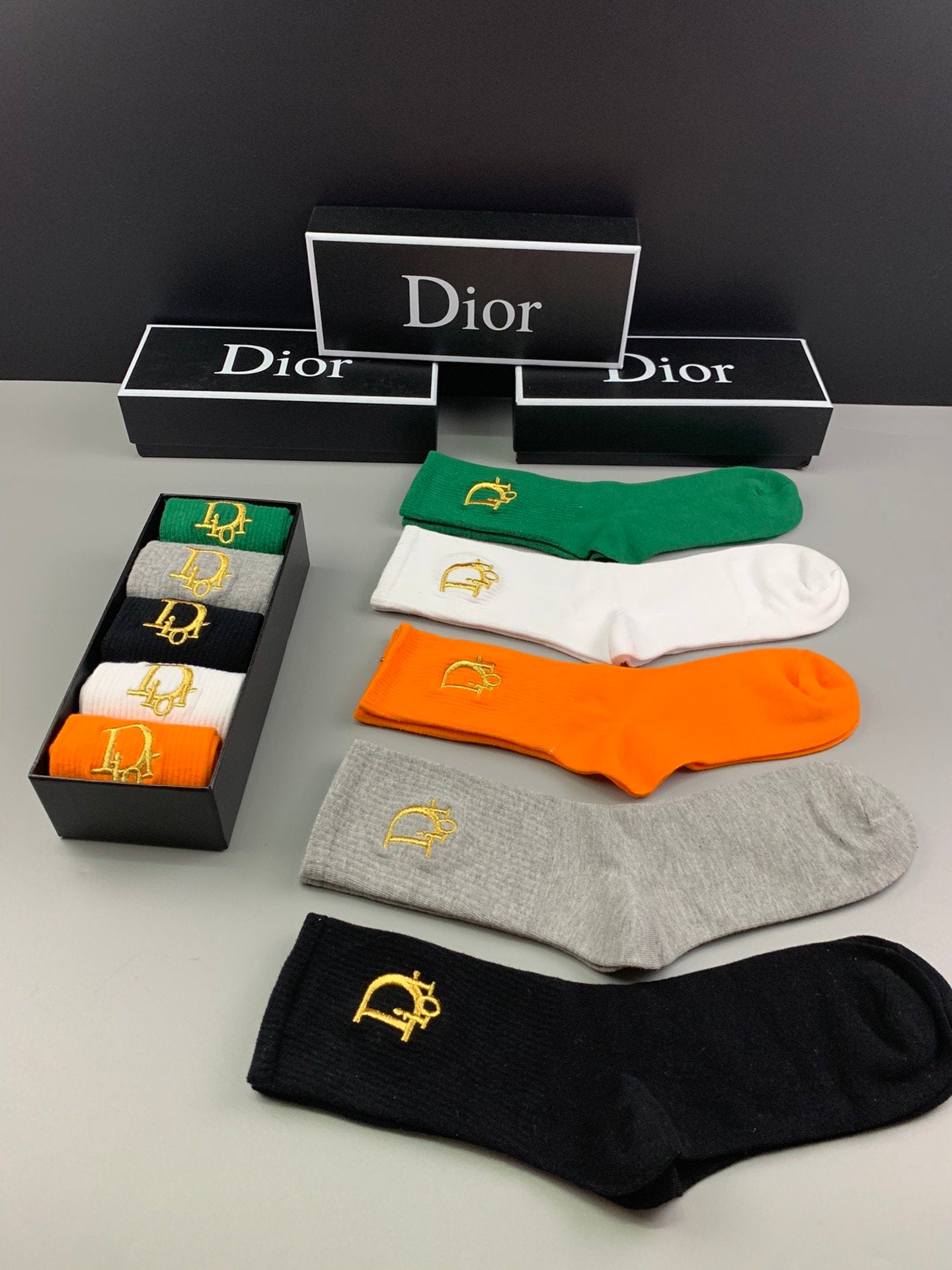 Christian Dior High Socks 5 Pack