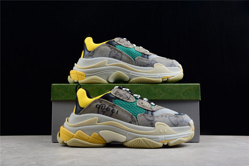 Balenciaga Triple S X Gucci 'The Hacker Project' Beige Green Yellow