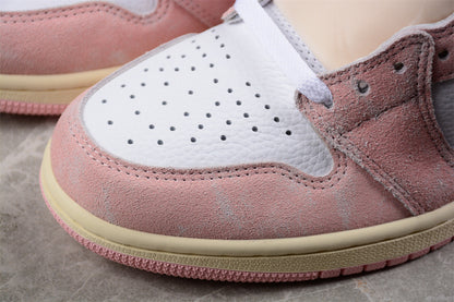 Air Jordan Retro 1 High OG Washed Pink Atmosphere White-Muslin Sail