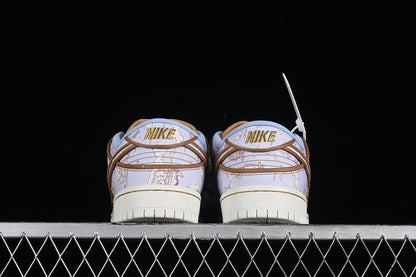 SB Dunk Low Premium Football Grey/Coconut-Khaki-Flat Gold-Sail