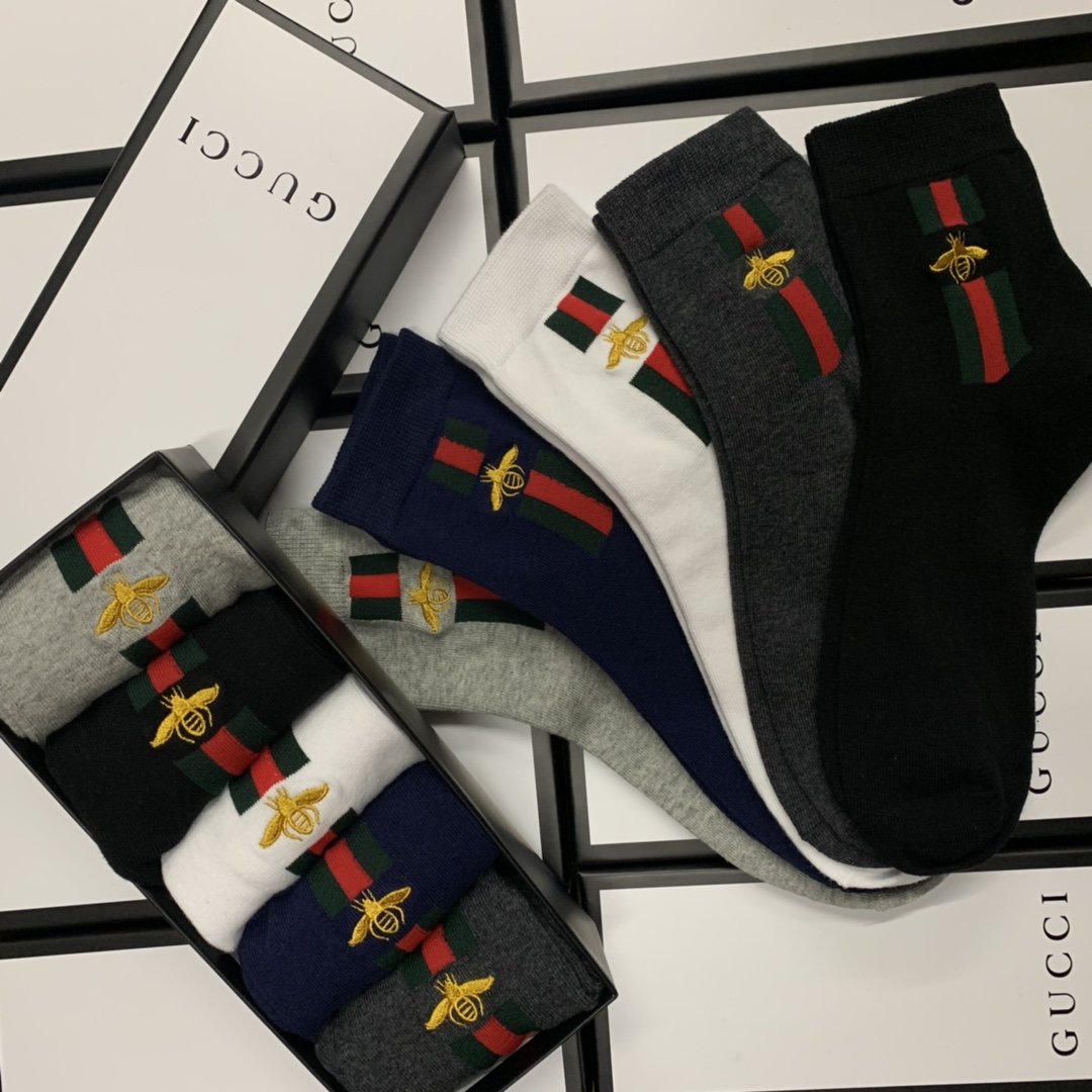 Gucci Mid Socks 5 Pack