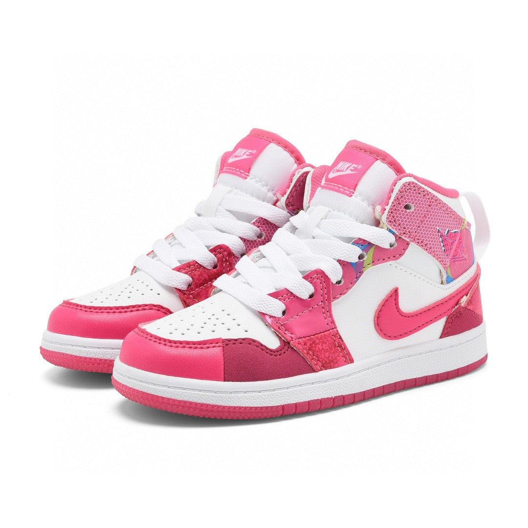 Kids Air Jordan 1 High  'White Triple Pink'