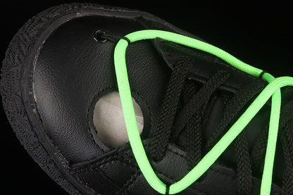 NK Blazer Low X Off White Black/Fluorescent Green