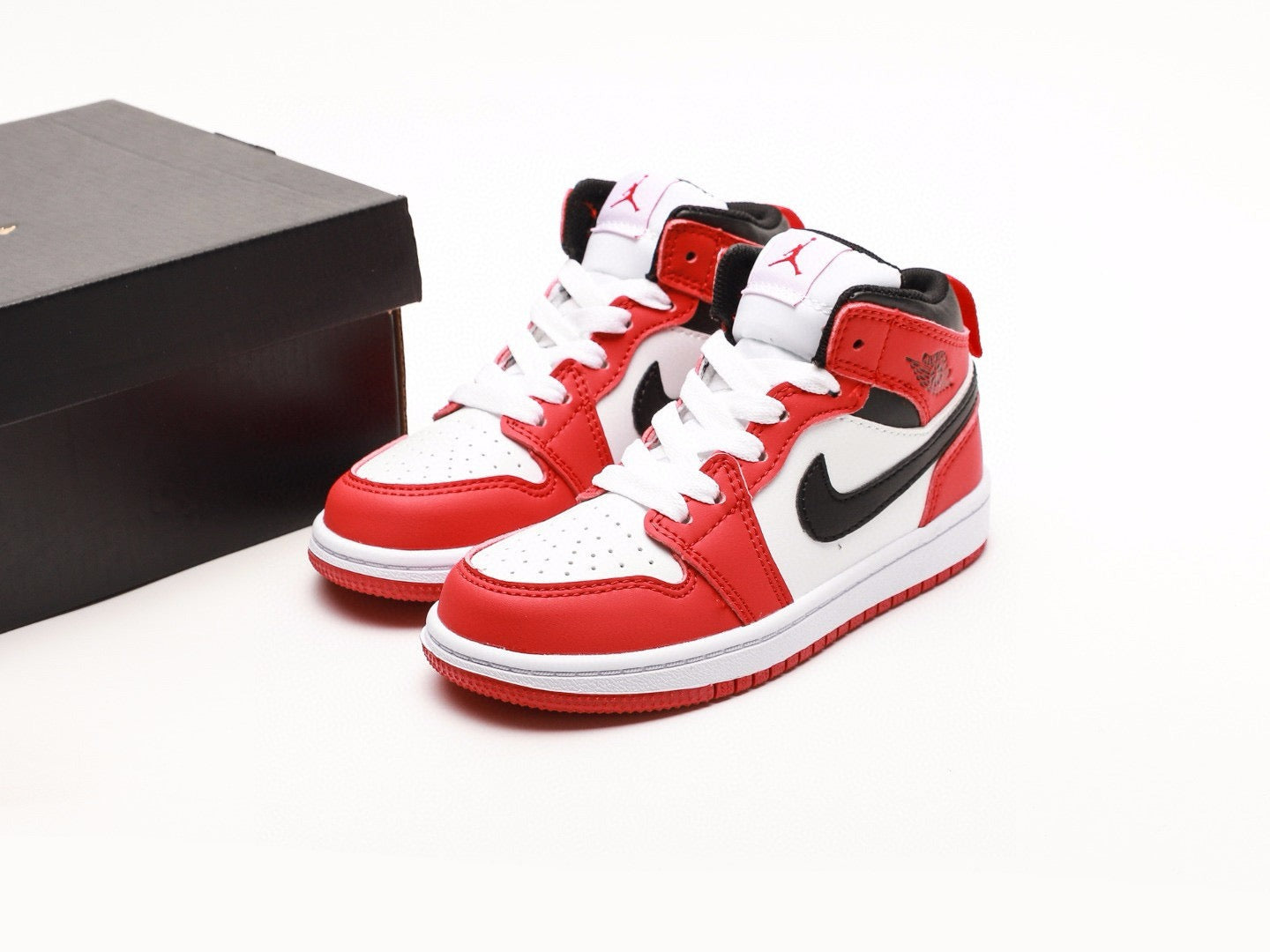 Kids Air Jordan 1 High  'Red White Black'