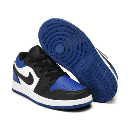 Kids Air Jordan 1 Low 'Black White Blue'