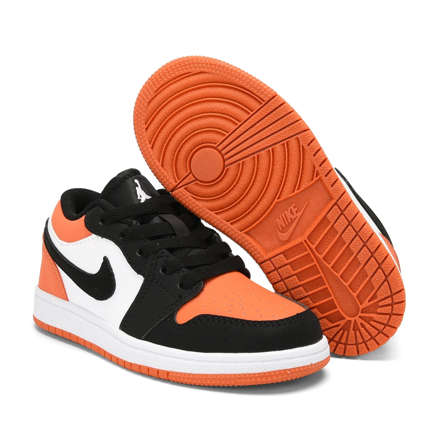 Kids Air Jordan 1 Low 'Black Orange White'