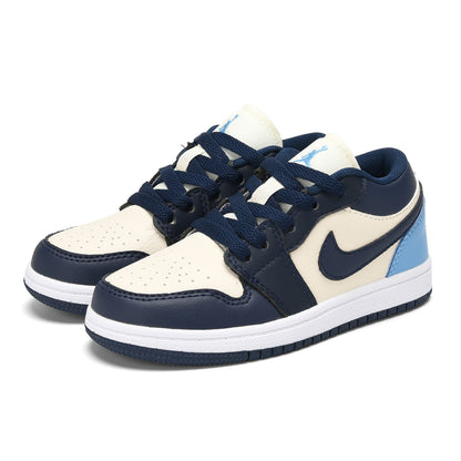 Kids Air Jordan 1 Low 'Blue Cream Black'