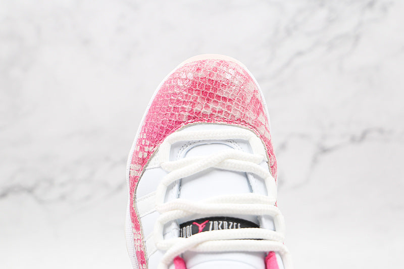 Air Jordan Retro 11 Low Pink Snakeskin/White-Watermelon