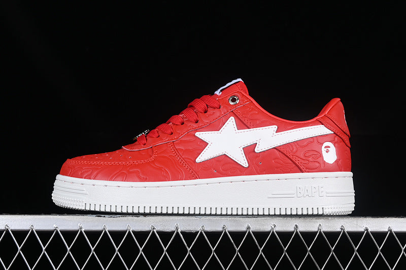 BAPE Bapesta #3 'Line White-Camo Red'