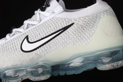 Air Vapormax 2021 Flyknit Monochrome White/Black-Metallic Silver