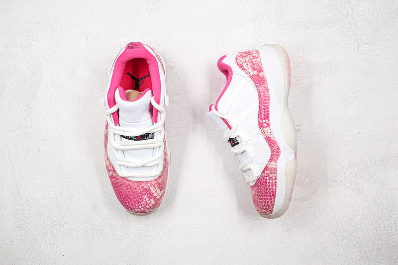 Air Jordan Retro 11 Low Pink Snakeskin/White-Watermelon