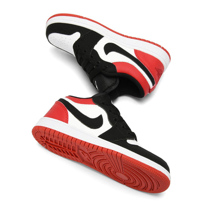 Kids Air Jordan 1 Low 'White Black  Red'