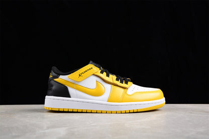 Air Jordan Retro 1 Low Flyease White/Yellow-Black