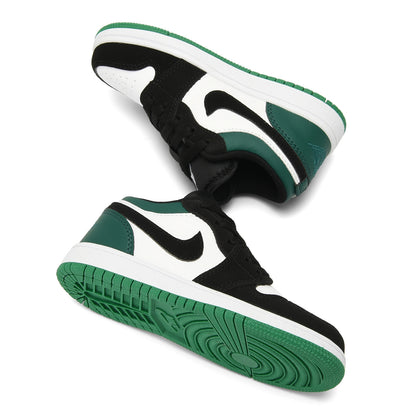 Kids Air Jordan 1 Low 'Black White Green'