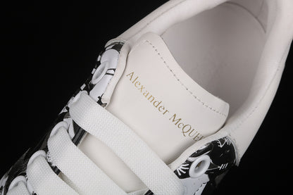 Alexander McQueen Sole White-Graffiti Black White