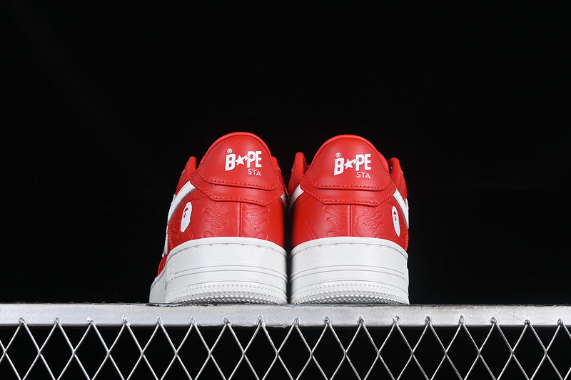 BAPE Bapesta #3 'Line White-Camo Red'