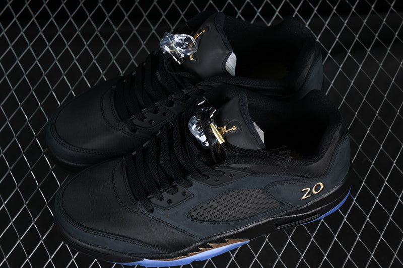 Air Jordan Retro 5 Low Wings Black/Gold-Blue