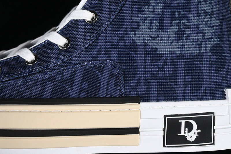 Dior B23 High Top Bee Embroidery Blue