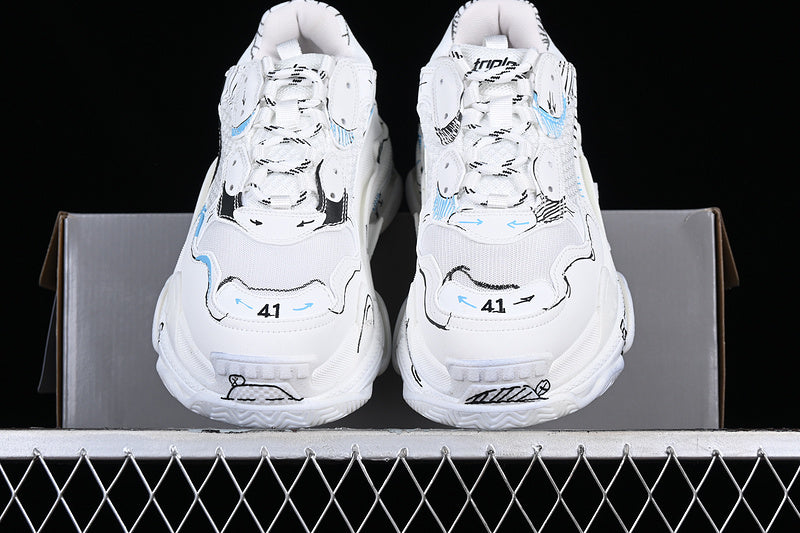 Balenciaga Triple S Beige 'White-Black'