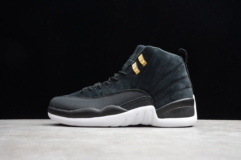 Air Jordan Retro 12 Reverse Taxi Black-White