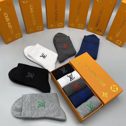 Louis Vuitton Mid Socks 5 Pack