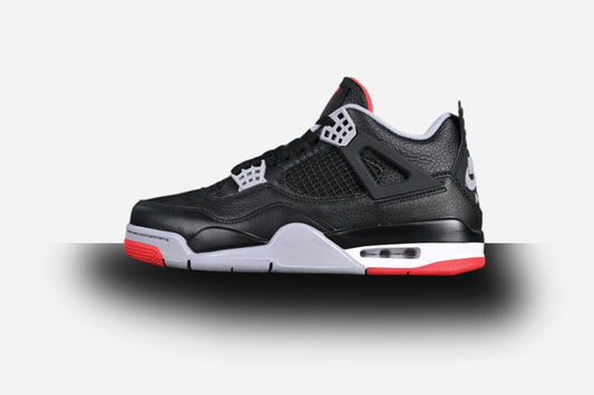 Air Jordan Retro 4  Bred Reimagined (Black Leather)