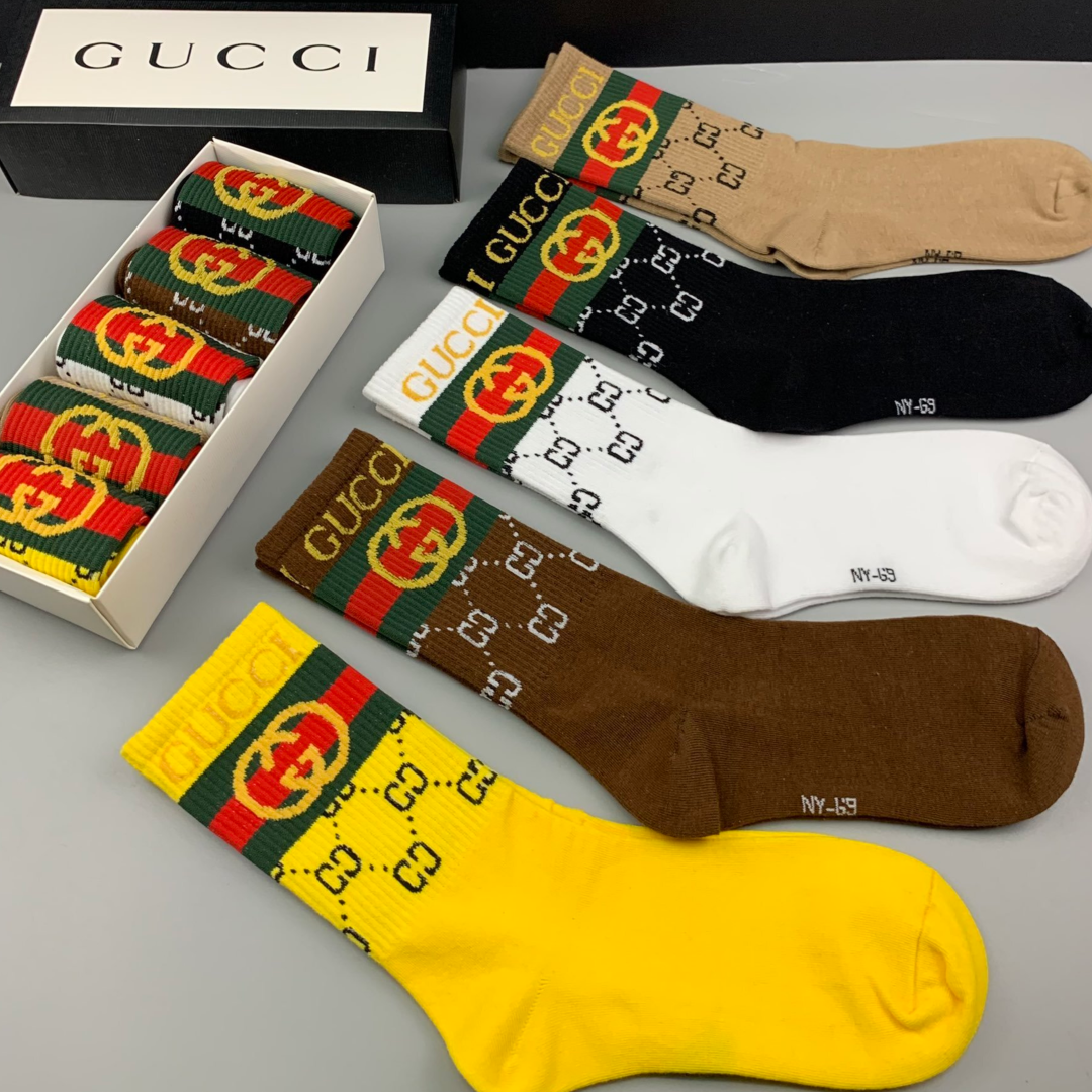 Gucci High Socks 5 Pack