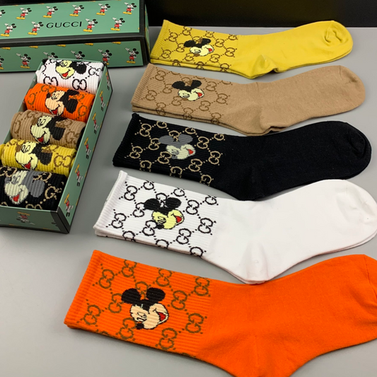 Gucci X Disney (Micky Mouse) High Socks 5 Pack