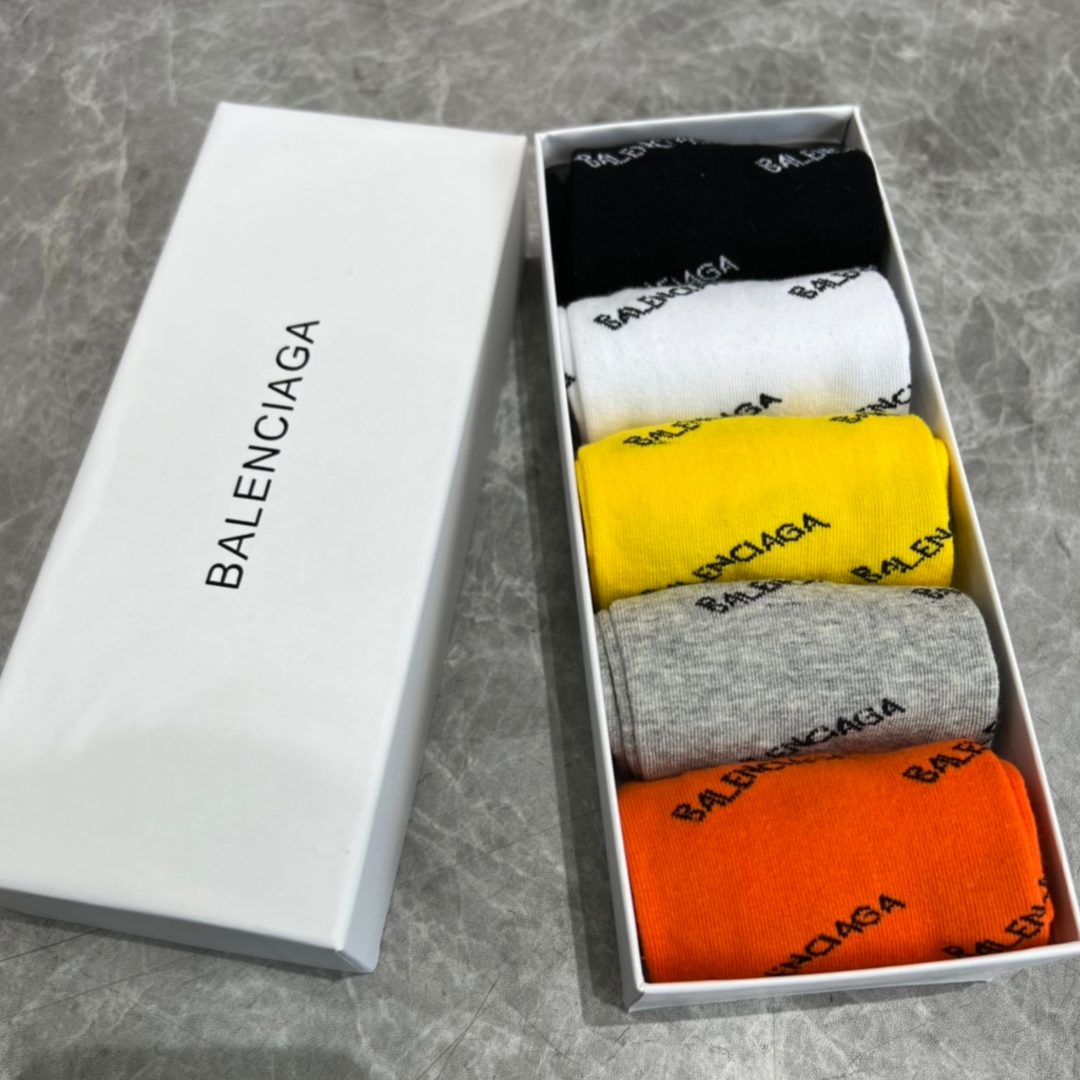 Balenciaga High Socks 5 Pack