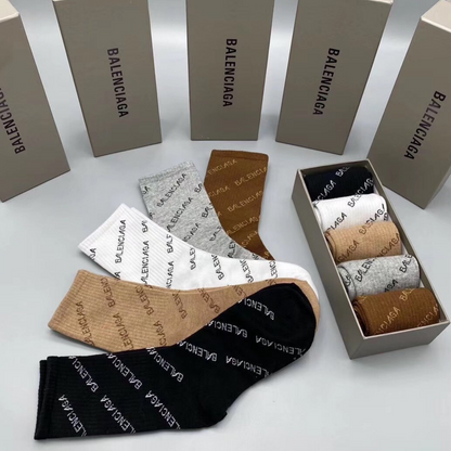 Balenciaga High Socks 5 Pack