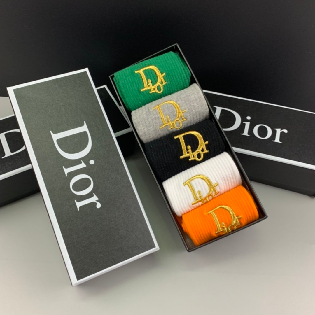 Christian Dior High Socks 5 Pack