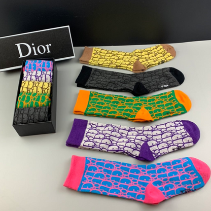 Christian Dior High Socks 5 Pack