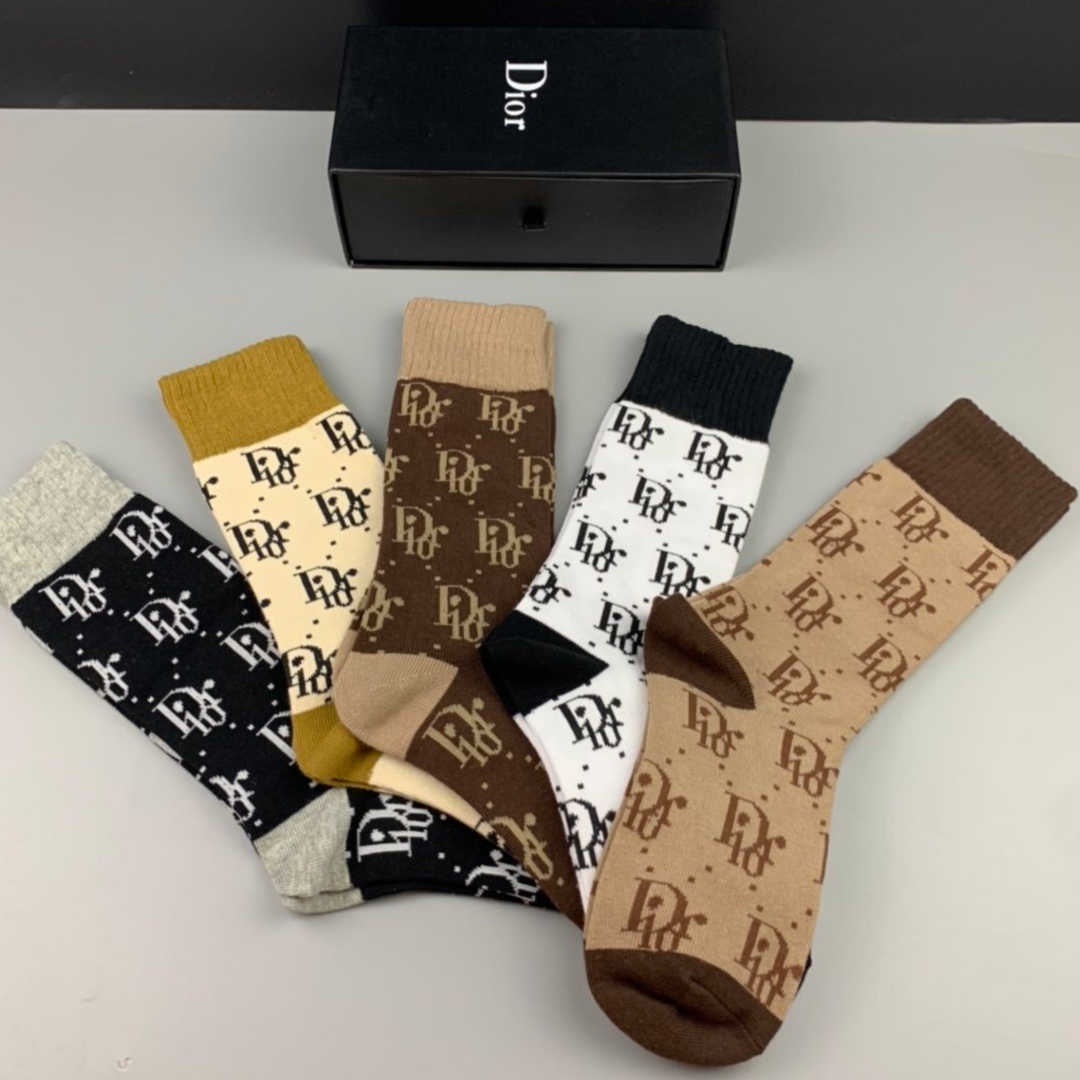 Christian Dior High Socks 5 Pack