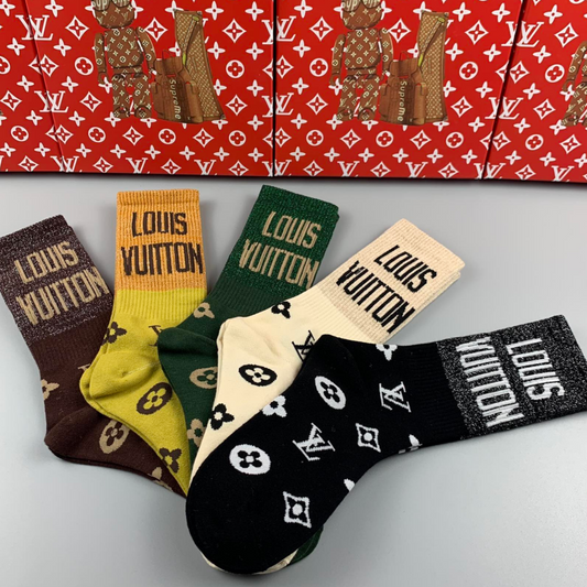 Louis Vuitton High Socks 5 Pack