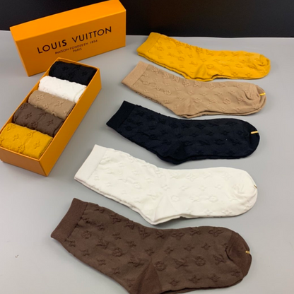 Louis Vuitton High Socks 5 Pack