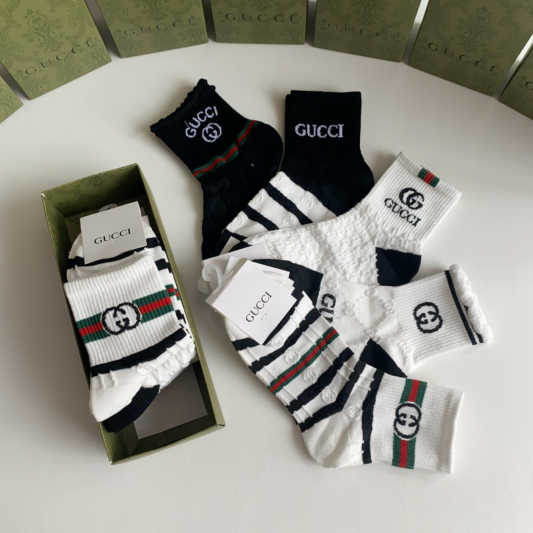 Gucci Mid Socks 5 Pack