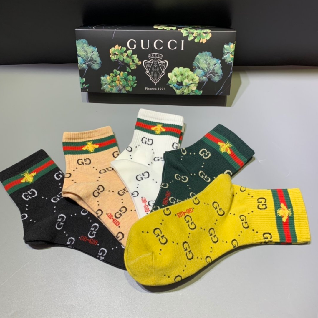 Gucci Mid Socks 5 Pack