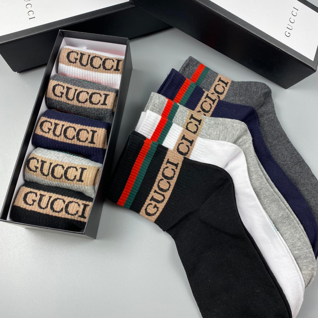 Gucci Mid Socks 5 Pack