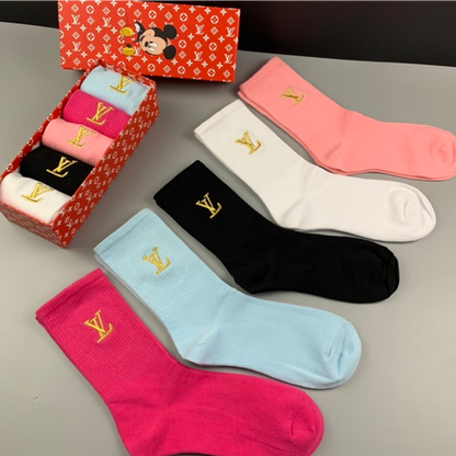 Louis Vuitton Low Socks 5 Pack