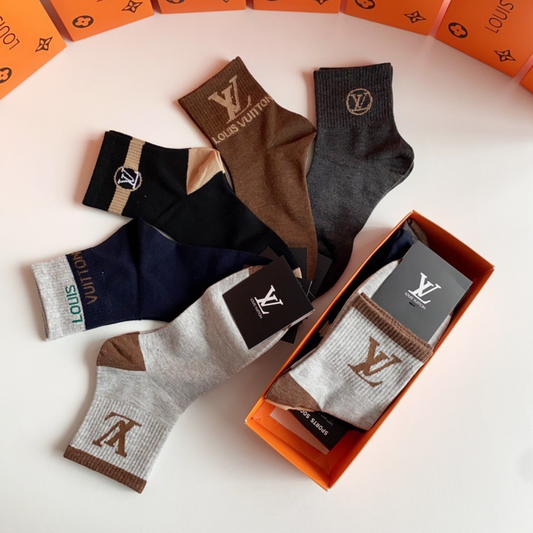 Louis Vuitton Low Socks 5 Pack