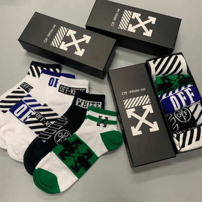 Off White Low Socks 5 Pack