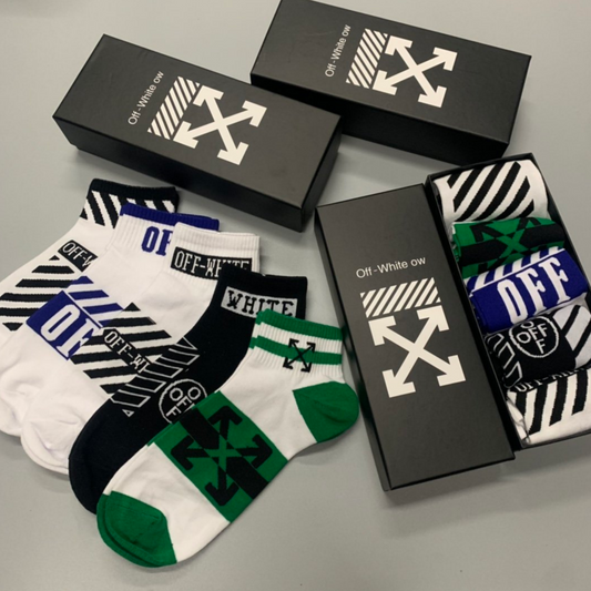 Off White Low Socks 5 Pack