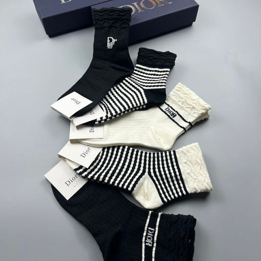 Christian Dior Mid Socks 5 Pack