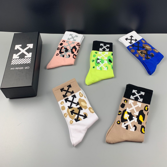 Off White Double Socks 5 Pack